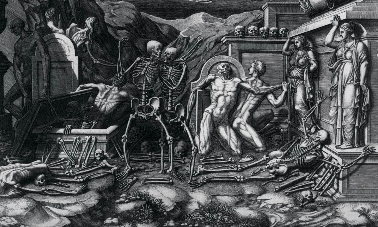 scribe4haxan:  The Vision of Ezekiel (1554 - Detail of engraving plate) - Giovanni