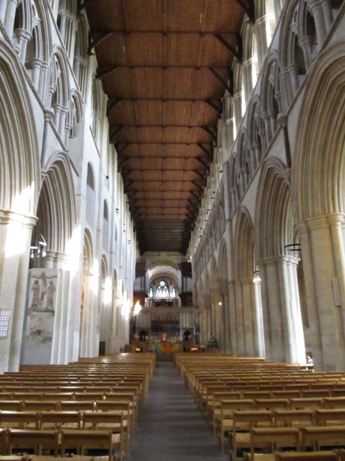 St Albans Cathedral (St Albans Abbey), with details of Medieval wall paintings (C12th-C16th). Roman 