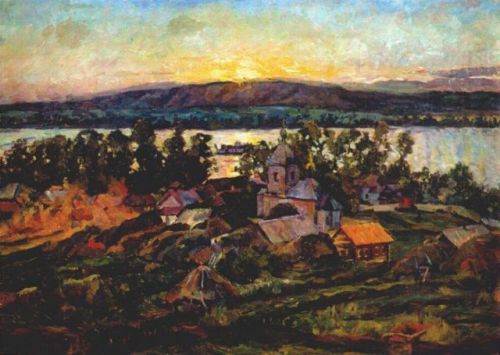 Sunset on the Volga, 1928, Aristarkh Lentulov