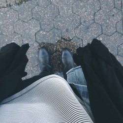 Boots and stripes in this rainy weather #windsorsmith