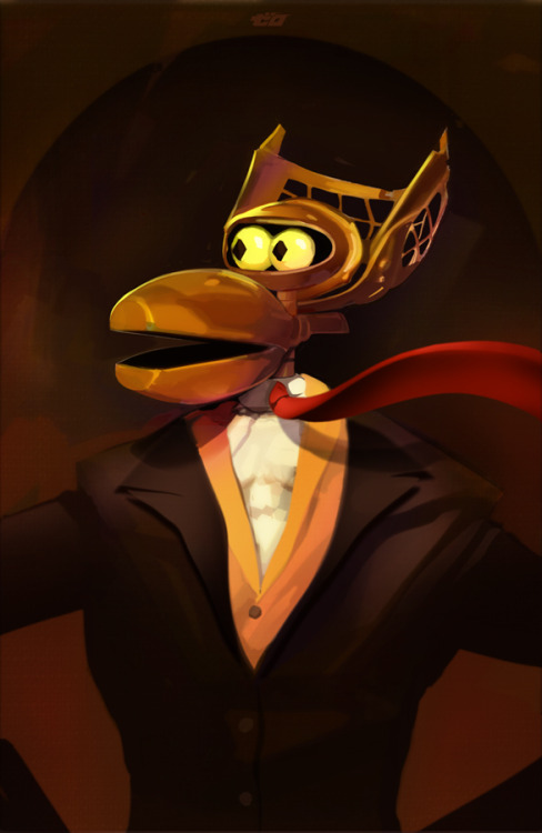  CROW T. ROBOT:Some more digital painting practice. This time the magnificent Crow from Mystery Scie