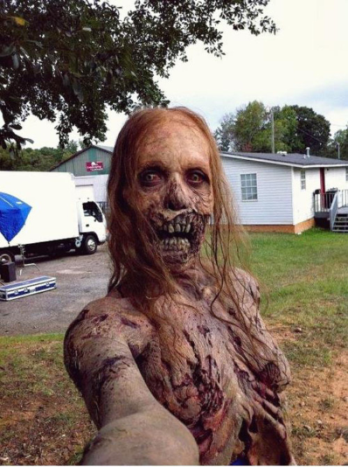 Extra on the set of The Walking Dead adult photos