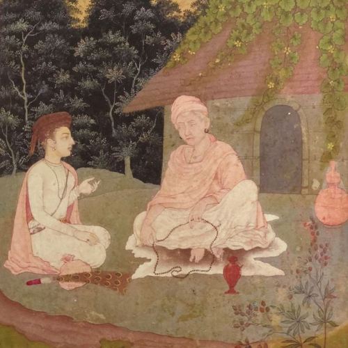 Female guru and student, Mughal dynasty, c. 1650