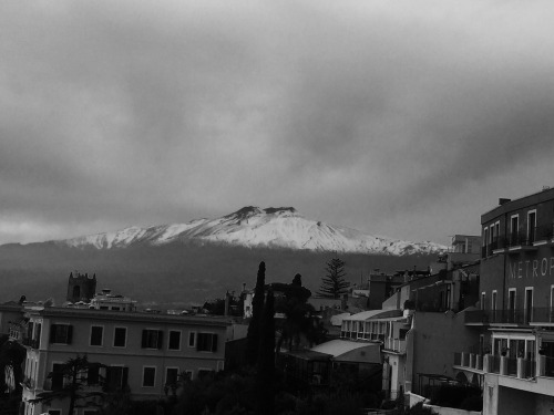 Taormina with Mount Etna in the background