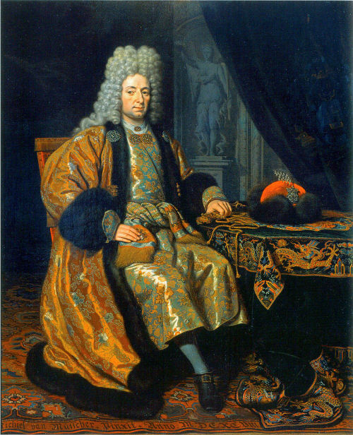 Portrait of a Russian General by François Lefort and Michiel van Musscher,painted in Holland during 