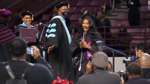 karadin:CONGRATS TO MEGAN THEE STALLION FOR YOUR BACHELORS DEGREE IN HEALTH ADMINISTRATION FROM TEXA