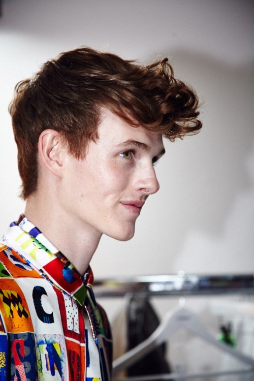 justdropithere:Fionn Creber by Diane Betties - Backstage at Kit Neale, FW15