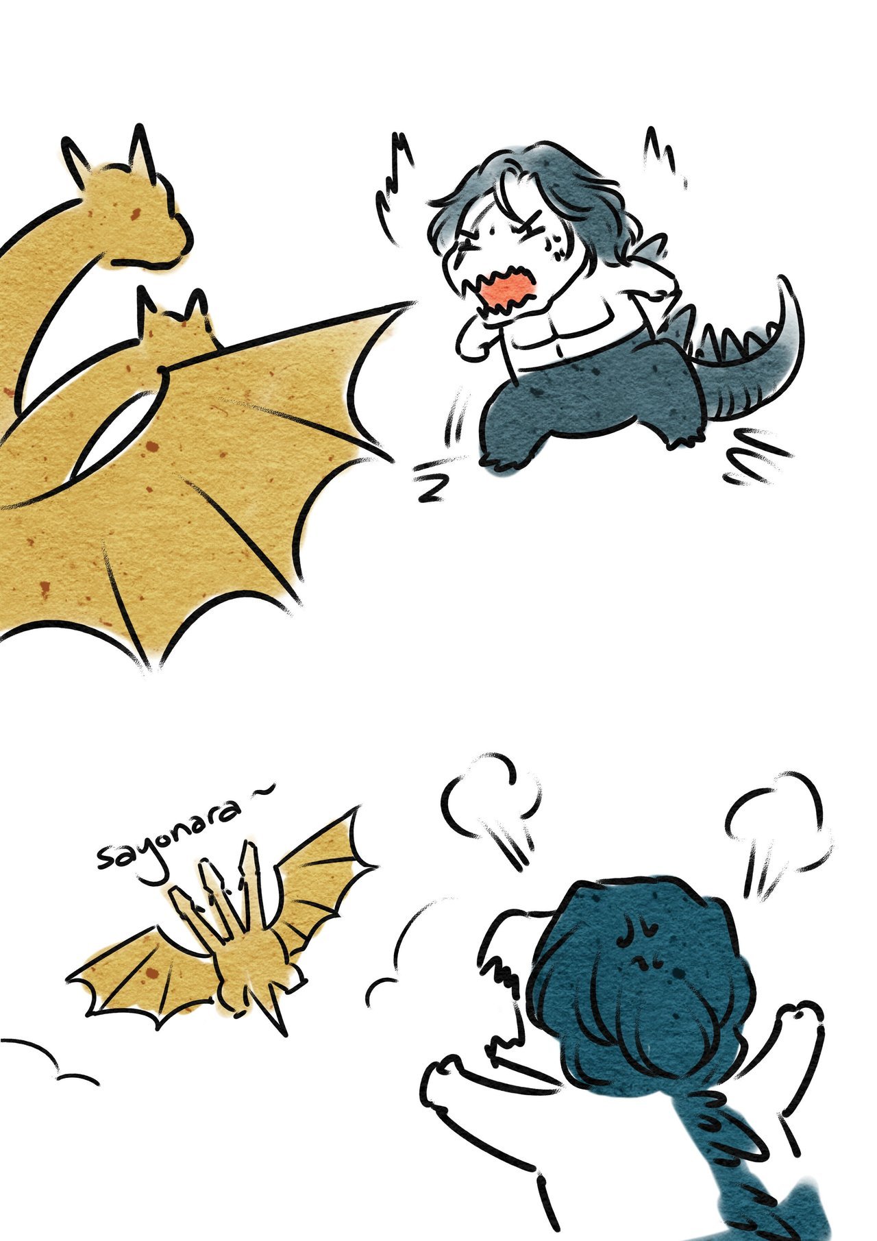 afterblossom: Godzilla AU! 