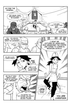 chandacomic: Ladonian Diplomacy - 03 We wrap up our big character introductions for this chapter with Opis (who I’ve been super-excited to get to).  Oh yeah, started updating again. I hope to keep it up during the semester.