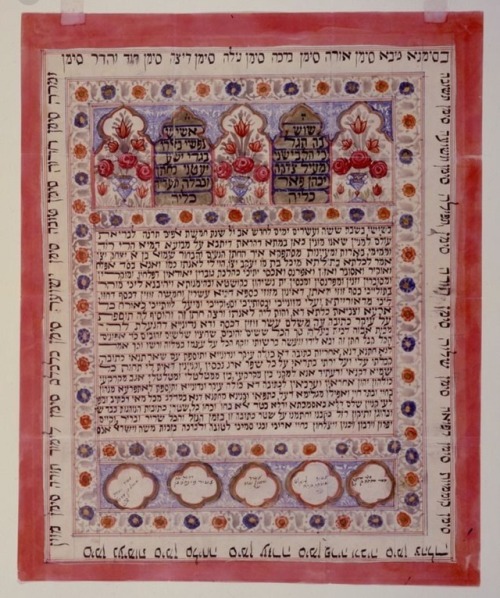 myjewishaesthetic:Ketubah from Herat, Afghanistan