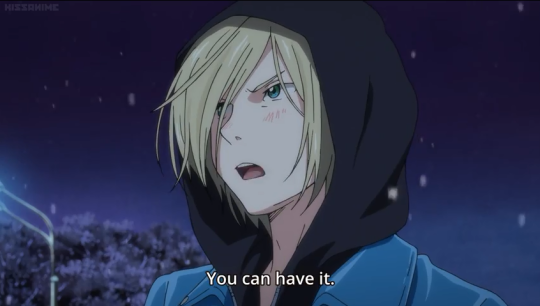 akaname-tanuma:   Honestly Yurio was so precious this episode??? His angry thing is seeming more and more like fun rivalry than hate. I mean. His reaction to his own great performance was    Excited and lighthearted, and though he did make a callout to
