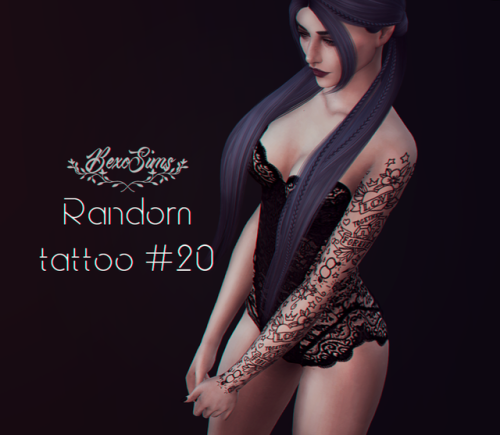 bexosims: (TS4) Random tattoo #20 by BexoSimsDOWNLOADthank you, if you use it, do not forget to ment