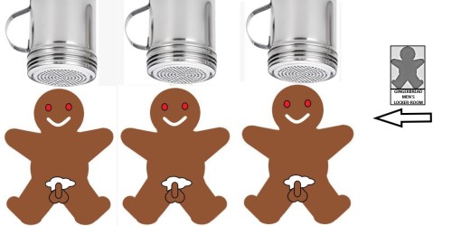 Gingerbread Men’s Communal Showers in the Locker-room.