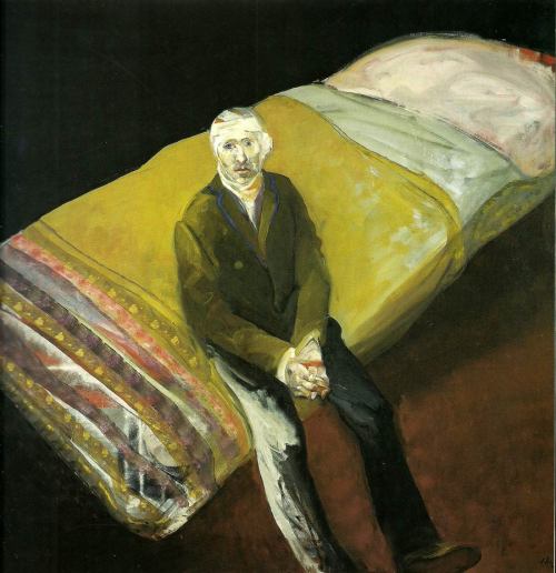 Bed nº1.   -   Carlos Alonso,1990.Argentine,b.1929- Acrylic. 200 x 200 cm.Although the dictatorship 