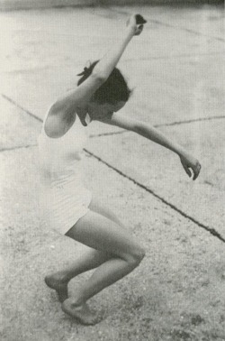 voltra:   Jean Renaud dancing on a Paris rooftop, 1950 &amp; Pierre Gauvreau, ink drawing, 1954  