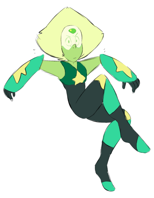 shadow-suikoons:  i’ve been thinking a lot recently about how if peridot had to regenerate she’d probably lose her prosthetics(?). also wanted to make her redeemed here bc i love peridot redemption ideas.  i tried to make her colorscheme fit with