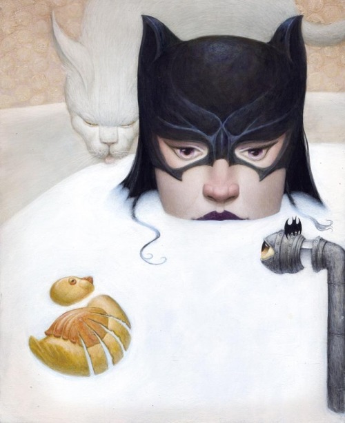 Bill Carman (Korean-American, b. 1957, Seoul, Korea, based Boise, ID, USA) - Catwoman: Milkbath, 201