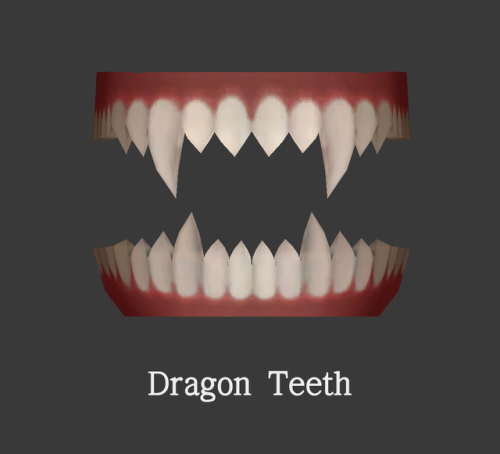 Teeth_2Maxis MatchBase GameNew MeshHuman, Alien, Vampire, MermaidTeen, Adult, Elder2 swatches (origi