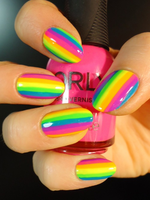 adifferentshade:  Neon Rainbow Colors used, porn pictures