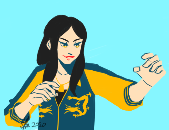 Miss Tatsu here ready for a beatdown