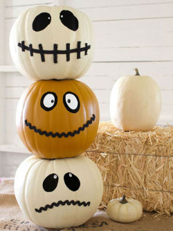 sortra:  56 Brilliant No-Carve Pumpkin Decoration Ideas 