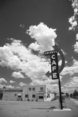 travelroute66:  Route 66 - Grants Cafe, Grants, New Mexico, 2012.http://frank-romeo.artistwebsites.com/art/all/all/all/route+66+bw