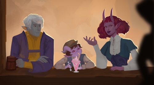 a dark elf and two tieflings walk into a bar…