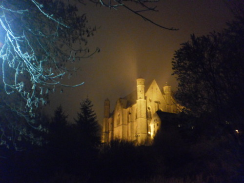 Marburg Castle, Hesse, Germany in December.