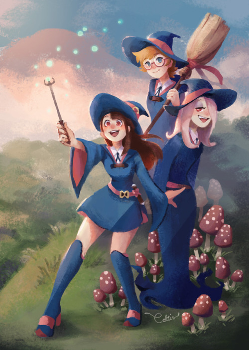 celtis-art: My full Little Witch Academia piece for the awesome @trigger-fanzine that I participated