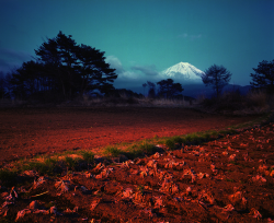 riggu:  Fields near Kawaguchiko, Fuji by Chris Steele-Perkins 