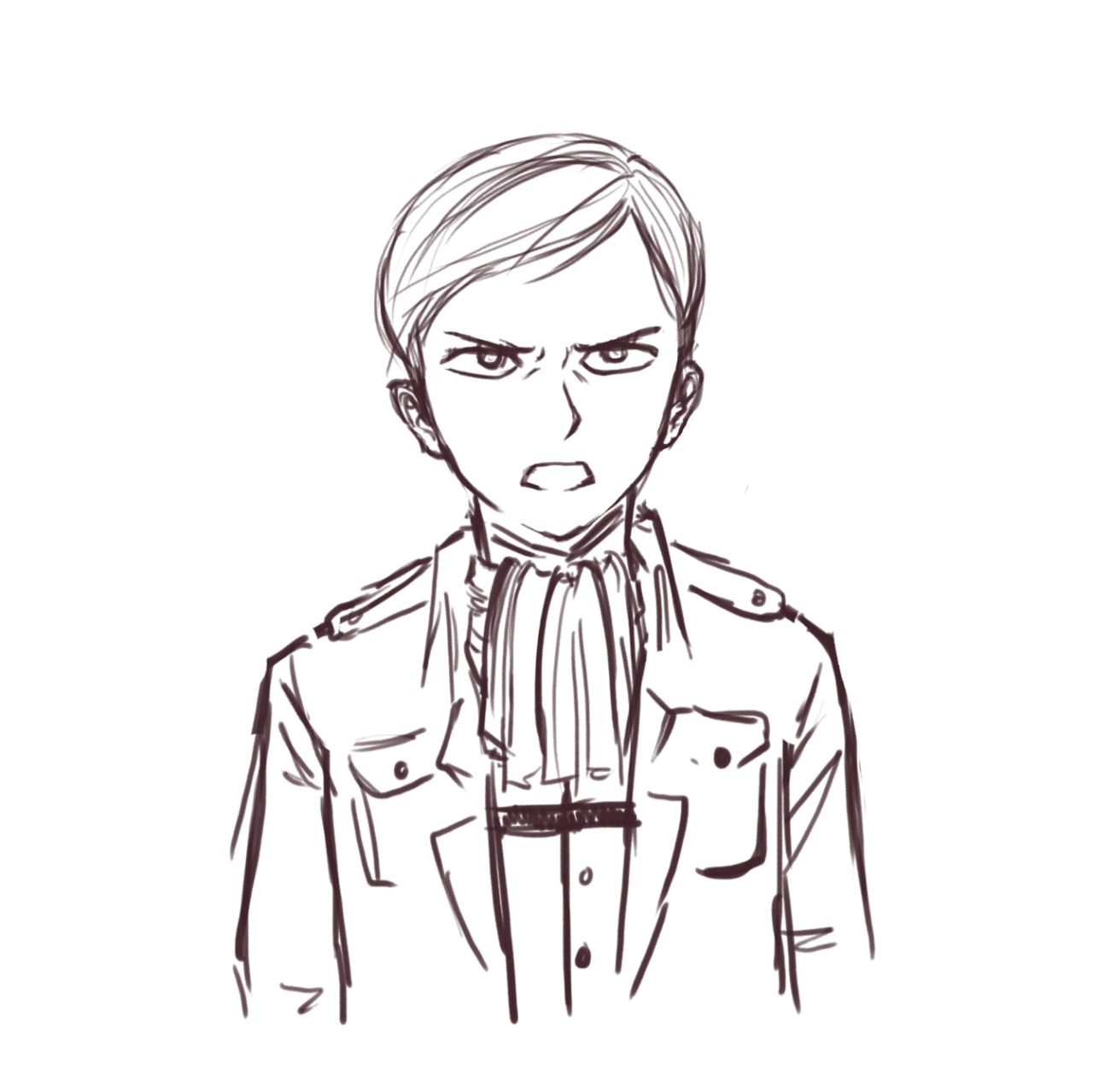 apetitan:  my random doodles of levi in different hairstyles lol (eren’s, erwin’s