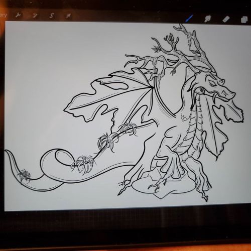 <p>Earth dragon design in the works.  Late night drawing😁<br/>
.<br/>
#ladytattooer #earthdragon #dragon #procreateart #procreate #digitalart #digitaldrawing #elementals #ipadpro #ipad #neotraditional #neotrad #artistsoninstagram #artistsofinstagram #instagood #shelbyvilleindiana #do317 #localartist #indianaartist  (at Shelbyville, Indiana)<br/>
<a href="https://www.instagram.com/p/CDvAYnzgjD8/?igshid=tl97fdqk1wdd">https://www.instagram.com/p/CDvAYnzgjD8/?igshid=tl97fdqk1wdd</a></p>