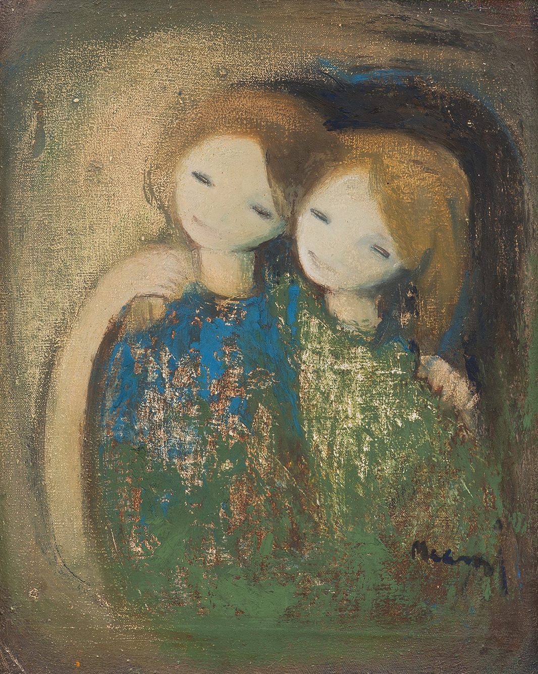 kafkasapartment:Elvi Maarni, Sisters. Elvi Maarni (1907-2006). Oil on canvas 