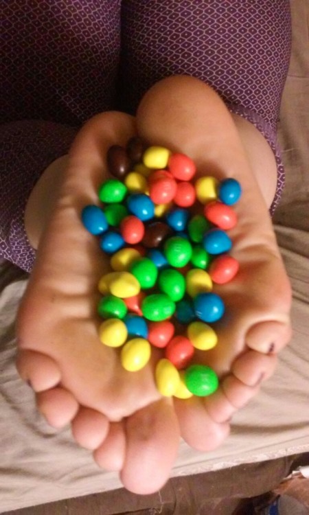 XXX candy covered feet photo