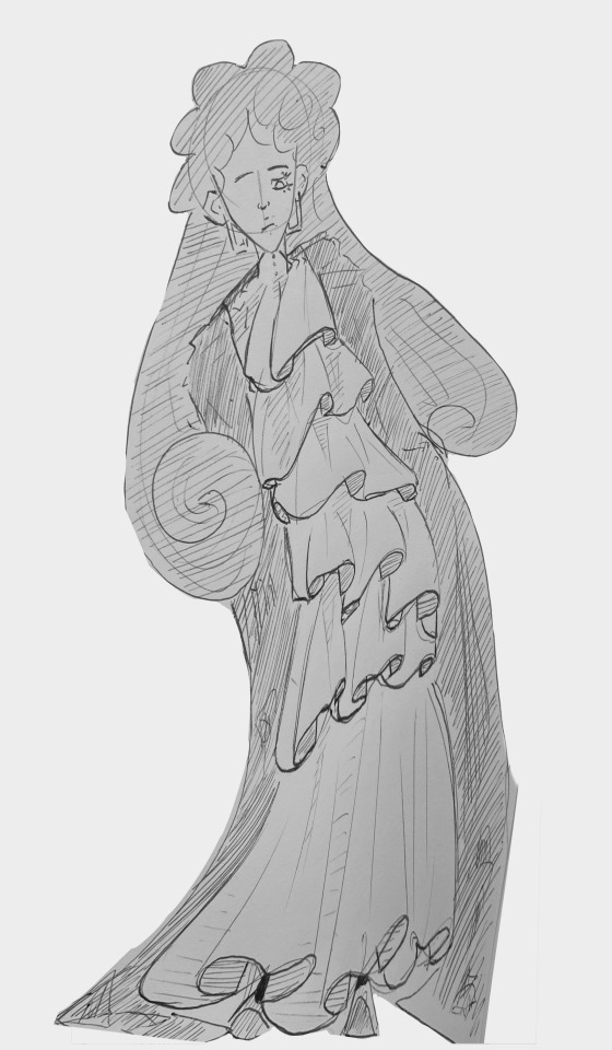 Redrawing An Old Character Design!! I Drew The Red Dress A Few Months Ago, But One Of The Earlier Thumbnails