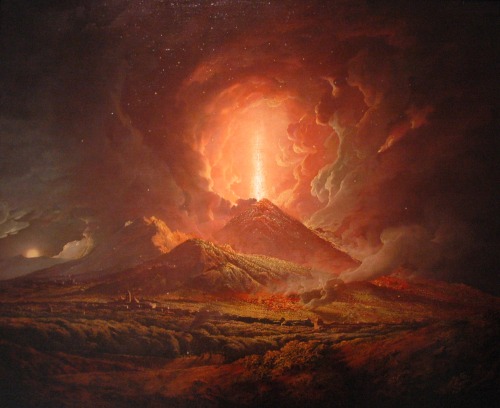 bedarkthylight: &ldquo;Vesuvius from Portici&rdquo; by Joseph Wright of Derby I live near th