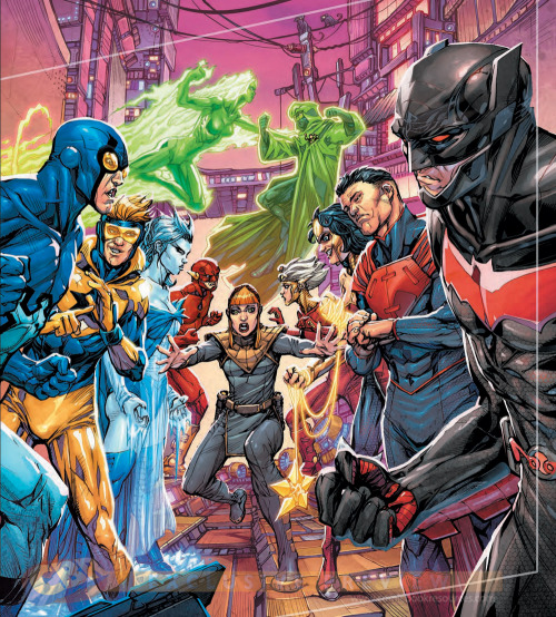 falcon-millenium: Booster, Beetle, Fire and Ice in ”Justice League 3000” (x)