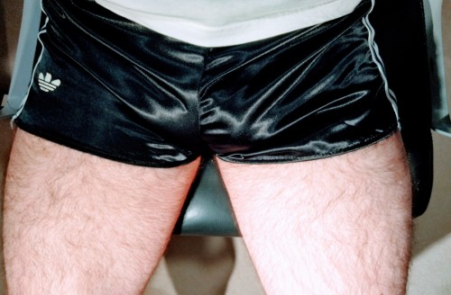 British Made Adidas Ventex 'Super A' Shiny Shorts. The Material Is Thinner And There's No Rear Pocket,