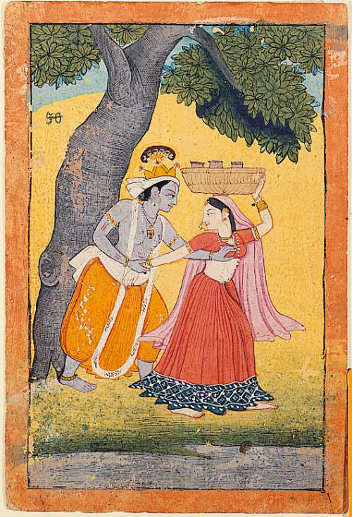 Radha and Krishna playing