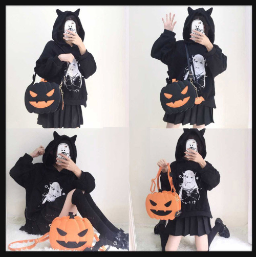 lolita-wardrobe: The Last 44 Morning Glory 【-Jack-o’-lantern-】 Lolita Bags◆ Shopping Link &