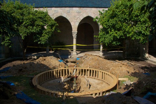 Work is continuing this week on a major repair and restoration project in Glencairn’s cloister