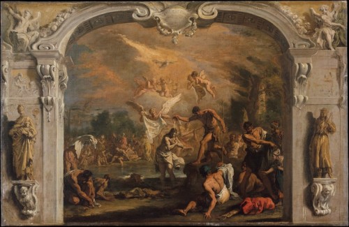 met-european-paintings: The Baptism of Christ by Sebastiano Ricci, European PaintingsPurchase, Roger