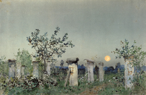 dappledwithshadow:The ApiaryIsaak Levitan - Date unknown State Russian Museum (Russia)Painting - wat