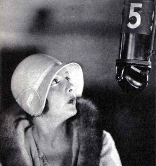 A fan magazine used this publicity still of Norma Talmadge on its cover in 1929, but painted out the