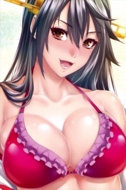 akira-europe:  bikini cleavage haruna (kancolle) kantai collection swimsuits zucchini | #319030 | yande.re