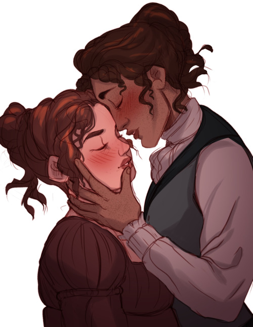 undercoverlesbian: funkytoesart: Miss Elizabeth Bennet and Miss Fitzwilla Darcy Alternatively titled