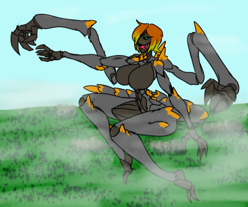 Also did a quick doodle of my big bug gal, Akri.