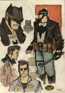 psychopopwebcomics:  Straight from the 50’s, Batman’s Rockabilly Universe by Denis Medri