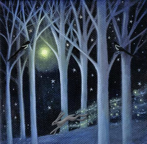 pagewoman:The Moon Hare Carries Away Winter ☆ ✮ ✯by Karen Davis