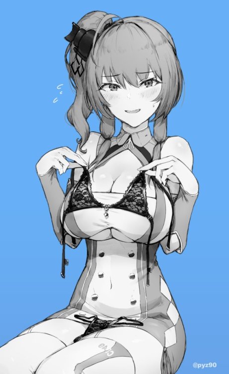 nijigenlewd:セントルイスさん、次の着せ替え衣装なんですがこんなのどうですか？#アズールレーン by artist ぴず (@pyz90)